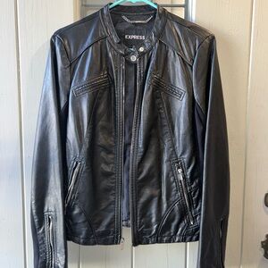 Express Faux Black Leather Jacket